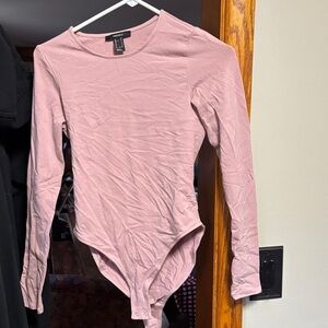 Forever 21 Light Pink Long Sleeve Bodysuit